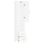 vidaXL Aparador alto madera contrachapada blanco brillo 34,5x34x180 cm vidaXL Aparador alto madera contrachapada blanco brillo 34,5x34x180 cm