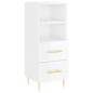 vidaXL Aparador alto madera contrachapada blanco brillo 34,5x34x180 cm vidaXL Aparador alto madera contrachapada blanco brillo 34,5x34x180 cm