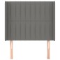 vidaXL Cabecero con orejas de tela gris oscuro 93x16x118/128 cm