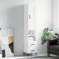 vidaXL Aparador alto madera contrachapada blanco 34,5x34x180 cm vidaXL Aparador alto madera contrachapada blanco 34,5x34x180 cm