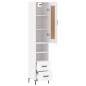 vidaXL Aparador alto madera contrachapada blanco 34,5x34x180 cm vidaXL Aparador alto madera contrachapada blanco 34,5x34x180 cm