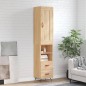 vidaXL Aparador de madera contrachapada roble Sonoma 34,5x34x180 cm