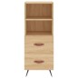 vidaXL Aparador de madera contrachapada roble Sonoma 34,5x34x180 cm