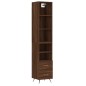 vidaXL Aparador alto madera contrachapada roble marrón 34,5x34x180 cm vidaXL Aparador alto madera contrachapada roble marrón 34,5x34x180 cm