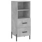 vidaXL Aparador de madera contrachapada gris hormigón 34,5x34x180 cm vidaXL Aparador de madera contrachapada gris hormigón 34,5x34x180 cm
