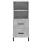 vidaXL Aparador de madera contrachapada gris hormigón 34,5x34x180 cm vidaXL Aparador de madera contrachapada gris hormigón 34,5x34x180 cm