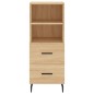 vidaXL Aparador de madera contrachapada roble Sonoma 34,5x34x180 cm vidaXL Aparador de madera contrachapada roble Sonoma 34,5x34x180 cm