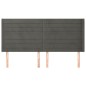 vidaXL Cabecero con orejas de terciopelo gris oscuro 203x16x118/128 cm