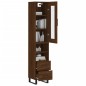 vidaXL Aparador alto madera contrachapada roble marrón 34,5x34x180 cm vidaXL Aparador alto madera contrachapada roble marrón 34,5x34x180 cm