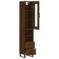 vidaXL Aparador alto madera contrachapada roble marrón 34,5x34x180 cm vidaXL Aparador alto madera contrachapada roble marrón 34,5x34x180 cm