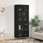 vidaXL Aparador alto madera contrachapada negro 69,5x34x180 cm vidaXL Aparador alto madera contrachapada negro 69,5x34x180 cm
