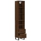 vidaXL Aparador alto madera contrachapada roble marrón 34,5x34x180 cm vidaXL Aparador alto madera contrachapada roble marrón 34,5x34x180 cm