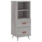 vidaXL Aparador alto madera contrachapada gris Sonoma 34,5x34x180 cm vidaXL Aparador alto madera contrachapada gris Sonoma 34,5x34x180 cm