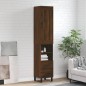 vidaXL Aparador alto madera contrachapada roble marrón 34,5x34x180 cm vidaXL Aparador alto madera contrachapada roble marrón 34,5x34x180 cm