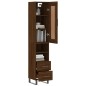 vidaXL Aparador alto madera contrachapada roble marrón 34,5x34x180 cm vidaXL Aparador alto madera contrachapada roble marrón 34,5x34x180 cm