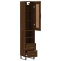 vidaXL Aparador alto madera contrachapada roble marrón 34,5x34x180 cm vidaXL Aparador alto madera contrachapada roble marrón 34,5x34x180 cm