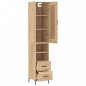 vidaXL Aparador de madera contrachapada roble Sonoma 34,5x34x180 cm