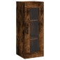vidaXL Aparador de madera contrachapada roble ahumado 34,5x34x180 cm vidaXL Aparador de madera contrachapada roble ahumado 34,5x34x180 cm