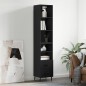vidaXL Aparador de madera contrachapada negro 34,5x34x180 cm vidaXL Aparador de madera contrachapada negro 34,5x34x180 cm