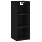 vidaXL Aparador de madera contrachapada negro 34,5x34x180 cm vidaXL Aparador de madera contrachapada negro 34,5x34x180 cm