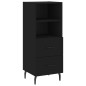 vidaXL Aparador de madera contrachapada negro 34,5x34x180 cm vidaXL Aparador de madera contrachapada negro 34,5x34x180 cm