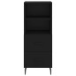 vidaXL Aparador de madera contrachapada negro 34,5x34x180 cm vidaXL Aparador de madera contrachapada negro 34,5x34x180 cm