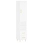 vidaXL Aparador alto madera contrachapada blanco 34,5x34x180 cm vidaXL Aparador alto madera contrachapada blanco 34,5x34x180 cm