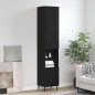 vidaXL Aparador de madera contrachapada negro 34,5x34x180 cm vidaXL Aparador de madera contrachapada negro 34,5x34x180 cm