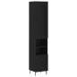 vidaXL Aparador de madera contrachapada negro 34,5x34x180 cm vidaXL Aparador de madera contrachapada negro 34,5x34x180 cm