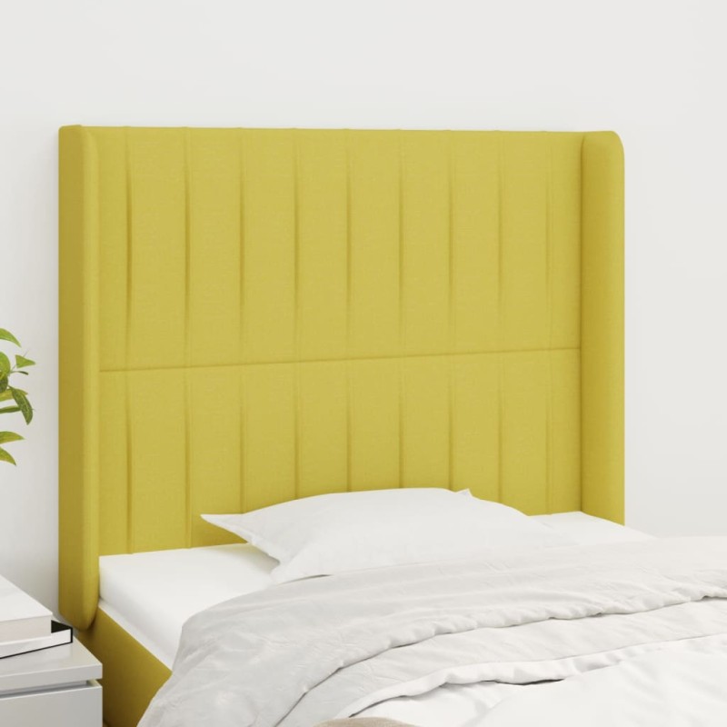 vidaXL Cabecero con orejas de tela verde 103x16x118/128 cm vidaXL Cabecero con orejas de tela verde 103x16x118/128 cm