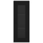vidaXL Aparador de madera contrachapada negro 34,5x34x180 cm