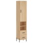 vidaXL Aparador de madera contrachapada roble Sonoma 34,5x34x180 cm vidaXL Aparador de madera contrachapada roble Sonoma 34,5x34x180 cm