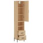 vidaXL Aparador de madera contrachapada roble Sonoma 34,5x34x180 cm vidaXL Aparador de madera contrachapada roble Sonoma 34,5x34x180 cm