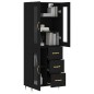 vidaXL Aparador alto madera contrachapada negro 69,5x34x180 cm vidaXL Aparador alto madera contrachapada negro 69,5x34x180 cm