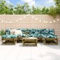 vidaXL Juego de muebles de jardín 7 pzas madera de pino impregnada vidaXL Juego de muebles de jardín 7 pzas madera de pino impregnada