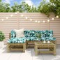 vidaXL Juego de sofás de jardín 5 piezas madera de pino impregnada vidaXL Juego de sofás de jardín 5 piezas madera de pino impregnada
