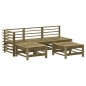 vidaXL Juego de sofás de jardín 5 piezas madera de pino impregnada vidaXL Juego de sofás de jardín 5 piezas madera de pino impregnada