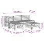 vidaXL Juego de sofás de jardín 5 piezas madera de pino impregnada vidaXL Juego de sofás de jardín 5 piezas madera de pino impregnada