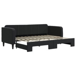 vidaXL Sofá cama nido terciopelo negro 80x200 cm