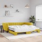 vidaXL Sofá cama nido terciopelo amarillo 100x200 cm vidaXL Sofá cama nido terciopelo amarillo 100x200 cm