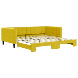 vidaXL Sofá cama nido terciopelo amarillo 100x200 cm