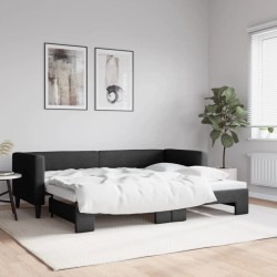 vidaXL Sofá cama nido tela negro 80x200 cm