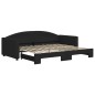 vidaXL Sofá cama nido tela negro 90x200 cm