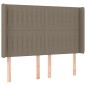 vidaXL Cabecero con orejas de tela gris taupe 147x16x118/128 cm vidaXL Cabecero con orejas de tela gris taupe 147x16x118/128 cm