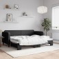 vidaXL Sofá cama nido tela negro 80x200 cm vidaXL Sofá cama nido tela negro 80x200 cm