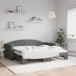 vidaXL Sofá cama nido tela gris oscuro 90x190 cm vidaXL Sofá cama nido tela gris oscuro 90x190 cm