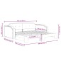 vidaXL Sofá cama nido tela gris oscuro 100x200 cm vidaXL Sofá cama nido tela gris oscuro 100x200 cm