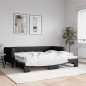 vidaXL Sofá cama nido tela negro 90x200 cm