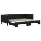 vidaXL Sofá cama nido tela negro 90x200 cm