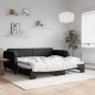 vidaXL Sofá cama nido tela negro 90x200 cm vidaXL Sofá cama nido tela negro 90x200 cm